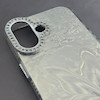 قاب گوشی iPhone 16 آیفون براش HARD IMD موج دار محافظ لنز نگین دار لاکچری طرح پروانه کد 156910