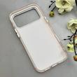 قاب گوشی iPhone 17 Pro Max آیفون اورجینال AV ماربل کرومی لنز نگین دار لاکچری نارنجی کد 157022