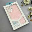 قاب گوشی iPhone 17 آیفون اورجینال AV ماربل کرومی لنز نگین دار لاکچری صورتی کد 157027