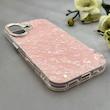 قاب گوشی iPhone 17 آیفون اورجینال AV ماربل کرومی لنز نگین دار لاکچری صورتی کد 157027