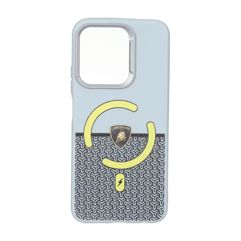 قاب گوشی Redmi 15C - Poco C85 شیائومی لدر دیزاین SOFT Lether Design سیلیکونی طرح مگ سیف آبی روشن کد E42-99263