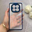 قاب گوشی Redmi Note 15 Pro 4G شیائومی پشت طلق شفاف دور سیلیکونی دور رنگی محافظ لنز برجسته سرمه ای کد 158235