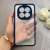 قاب گوشی Redmi Note 15 Pro Plus شیائومی پشت طلق شفاف دور سیلیکونی دور رنگی محافظ لنز برجسته سرمه ای کد 158236