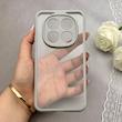 قاب گوشی Redmi Note 15 Pro Plus شیائومی پشت طلق شفاف دور سیلیکونی دور رنگی محافظ لنز برجسته طوسی کد 158237