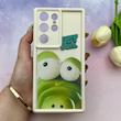قاب گوشی Galaxy S23 Ultra سامسونگ سیلیکونی ژله ای طرح کیوت ZOO محافظ لنز دار کرم کد 154001