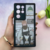 قاب گوشی Galaxy S23 Ultra سامسونگ سیلیکونی ژله ای طرح کیوت ZOO محافظ لنز دار مشکی کد 154002