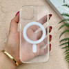 قاب گوشی iPhone 13 - iPhone 14 آیفون اورجینال اسپیس مگ سیف Space Mag safe طرح طلقی شیشه ای شفاف کد 155111