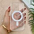 قاب گوشی iPhone 17 آیفون اورجینال اسپیس مگ سیف Space Mag safe طرح طلقی شیشه ای شفاف کد 155117