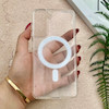 قاب گوشی Galaxy S21 FE سامسونگ اورجینال اسپیس مگ سیف Space Mag safe طرح طلقی شیشه ای شفاف کد 155123