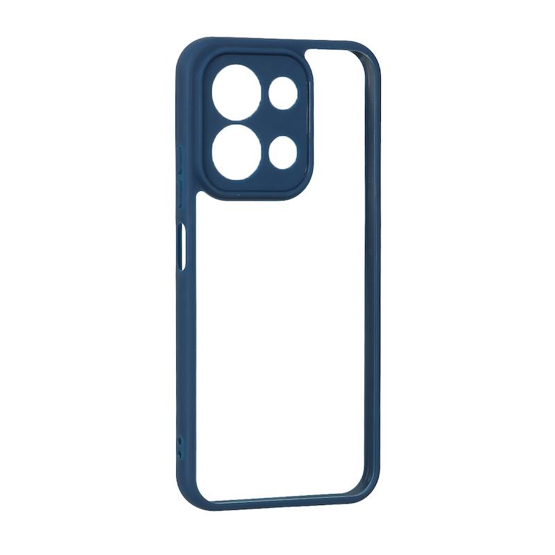 قاب گوشی Redmi 15C - Poco C85 شیائومی پشت طلقی شفاف دور سیلیکونی سرمه ای کد 99306