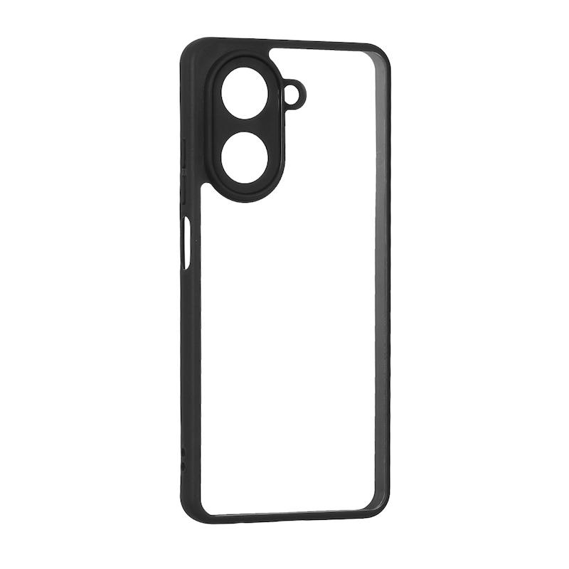 قاب گوشی Redmi A5 - Poco C71 شیائومی پشت طلقی شفاف دور سیلیکونی مشکی کد 99308