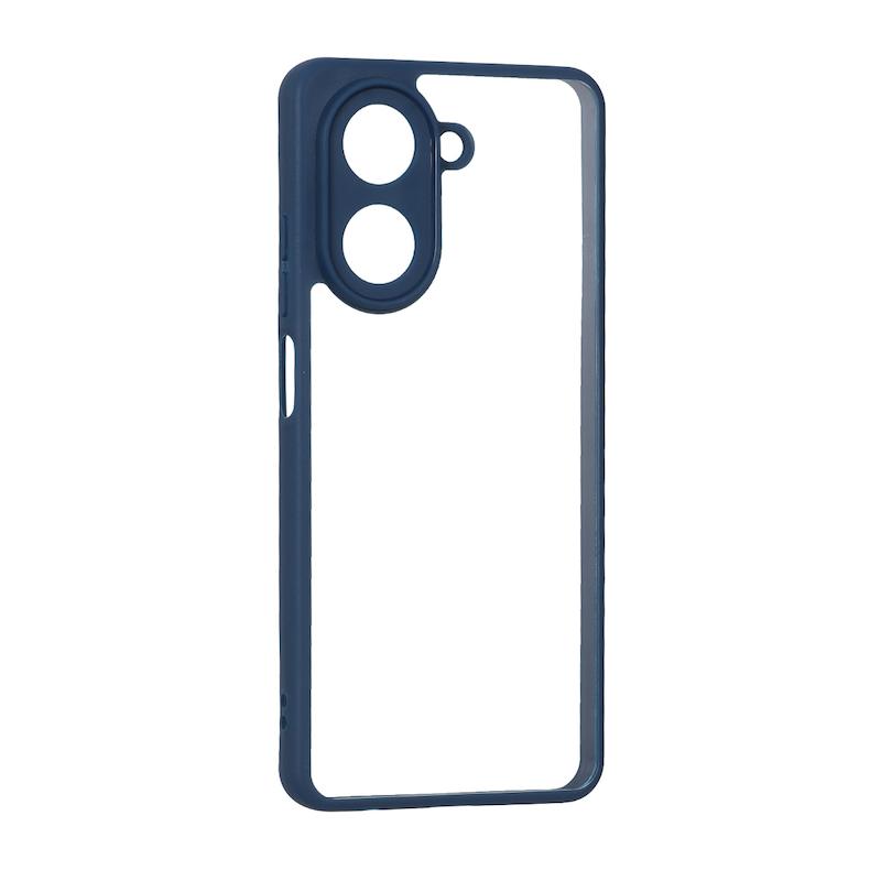 قاب گوشی Redmi A5 - Poco C71 شیائومی پشت طلقی شفاف دور سیلیکونی سرمه ای کد 99309