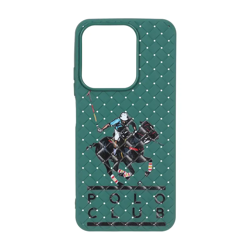قاب گوشی Redmi 15C - Poco C85 شیائومی ژله ای حصیری طرح پولو POLO سبز تیره کد 99314