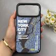 قاب گوشی iPhone 17 Pro Max آیفون پشت گلس آینه ای اورجینال BENKS طرح NEWYORK CITY کد 157523