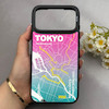 قاب گوشی iPhone 17 Pro Max آیفون پشت گلس آینه ای اورجینال BENKS طرح TOKYO کد 157524