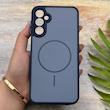 قاب گوشی Galaxy A24 سامسونگ مات NEW PVD سیلیکونی تبدیل آیفون 17 دکمه فلزی طرح مگ سیف سرمه ای کد E20-158389