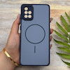 قاب گوشی Galaxy A71 سامسونگ مات NEW PVD سیلیکونی تبدیل آیفون 17 دکمه فلزی طرح مگ سیف سرمه ای کد 158445
