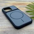 قاب گوشی iPhone 14 Pro آیفون مات NEW PVD سیلیکونی تبدیل آیفون 17 دکمه فلزی طرح مگ سیف سرمه ای کد E20-158543