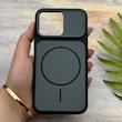 قاب گوشی iPhone 13 Pro آیفون مات NEW PVD سیلیکونی تبدیل آیفون 17 دکمه فلزی طرح مگ سیف مشکی کد 158549