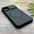قاب گوشی iPhone 13 - iPhone 14 آیفون مات NEW PVD سیلیکونی تبدیل آیفون 17 دکمه فلزی طرح مگ سیف مشکی کد 158553