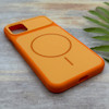قاب گوشی iPhone 11 آیفون مات NEW PVD سیلیکونی تبدیل آیفون 17 دکمه فلزی طرح مگ سیف نارنجی کد 158555