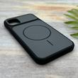 قاب گوشی iPhone 11 آیفون مات NEW PVD سیلیکونی تبدیل آیفون 17 دکمه فلزی طرح مگ سیف مشکی کد 158557