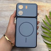 قاب گوشی Redmi 13C - Poco C65 شیائومی مات NEW PVD سیلیکونی تبدیل آیفون 17 دکمه فلزی طرح مگ سیف سرمه ای کد E20-158566