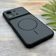 قاب گوشی Redmi 15C - Poco C85 شیائومی مات NEW PVD سیلیکونی تبدیل آیفون 17 دکمه فلزی طرح مگ سیف مشکی کد 158577