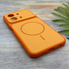 قاب گوشی Redmi 15C - Poco C85 شیائومی مات NEW PVD سیلیکونی تبدیل آیفون 17 دکمه فلزی طرح مگ سیف نارنجی کد 158578