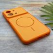 قاب گوشی Redmi 15C - Poco C85 شیائومی مات NEW PVD سیلیکونی تبدیل آیفون 17 دکمه فلزی طرح مگ سیف نارنجی کد 158578