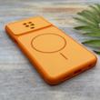 قاب گوشی Redmi Note 9S - Redmi Note 9 Pro شیائومی مات NEW PVD سیلیکونی تبدیل آیفون 17 دکمه فلزی طرح مگ سیف نارنجی کد E20-158579
