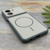 قاب گوشی Redmi A5 - Poco C71 شیائومی مات NEW PVD سیلیکونی تبدیل آیفون 17 دکمه فلزی طرح مگ سیف طوسی کد E20-158591