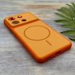 قاب گوشی Redmi Note 13 4G شیائومی مات NEW PVD سیلیکونی تبدیل آیفون 17 دکمه فلزی طرح مگ سیف نارنجی کد 158601