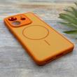 قاب گوشی Redmi Note 14 4G شیائومی مات NEW PVD سیلیکونی تبدیل آیفون 17 دکمه فلزی طرح مگ سیف نارنجی کد 158608