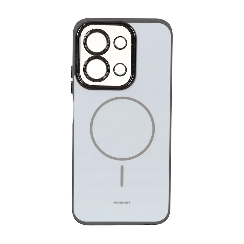 قاب گوشی Redmi 15C - Poco C85 شیائومی YoungKit طرح مگ سیف محافظ لنز شفاف سفید کد 99354