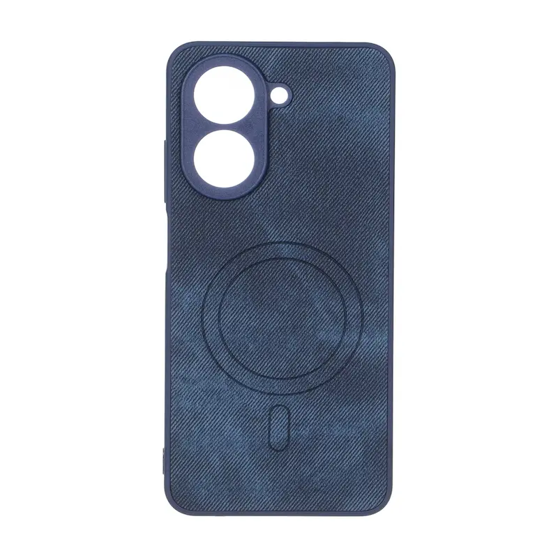 قاب گوشی Redmi A5 - Poco C71 شیائومی پارچه ای طرح مگ سیف Hard محافظ لنزدار سرمه ای کد 99396