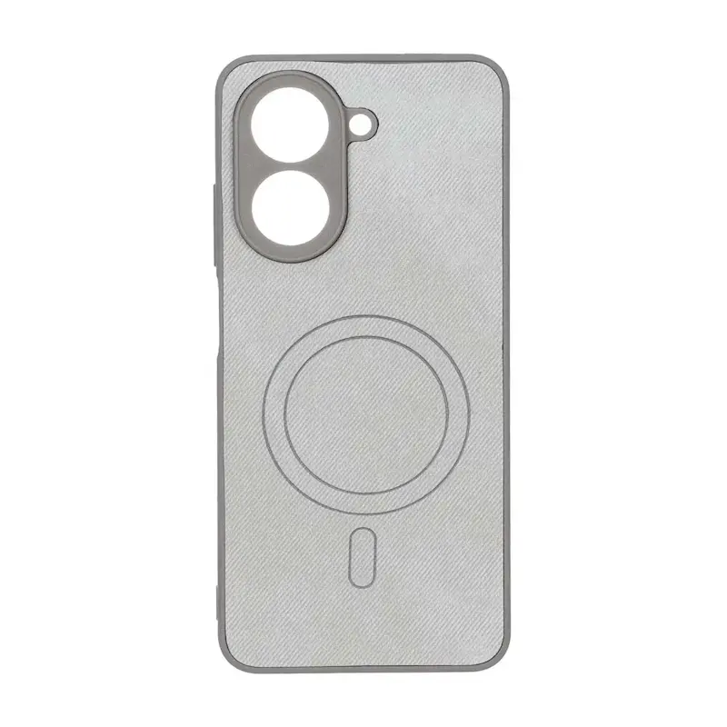 قاب گوشی Redmi A5 - Poco C71 شیائومی پارچه ای طرح مگ سیف Hard محافظ لنزدار طوسی کد 99397