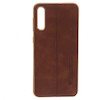 قاب گوشی Galaxy A30S - Galaxy A50S - Galaxy A50 سامسونگ اورجینال PULOKA پولوکا NEW CASE طرح ژله ای چرمی دوخت دار دور طلایی قهوه ای کد 1081