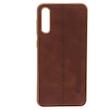 قاب گوشی Galaxy A30S - Galaxy A50S - Galaxy A50 سامسونگ اورجینال PULOKA پولوکا NEW CASE طرح ژله ای چرمی دوخت دار دور طلایی قهوه ای کد 1081