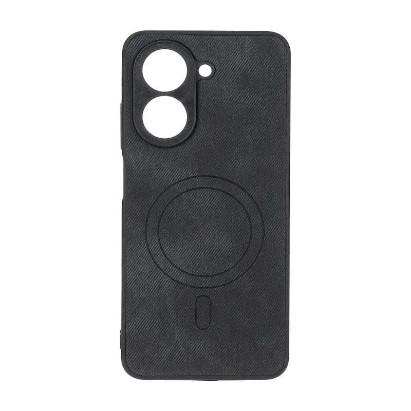 قاب گوشی Redmi A5 - Poco C71 شیائومی پارچه ای طرح مگ سیف Hard محافظ لنزدار مشکی کد 99399