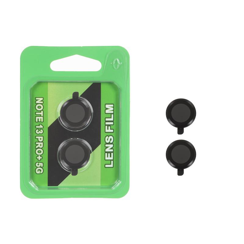 محافظ لنز دوربین گوشی Redmi Note 13 Pro Plus شیائومی اورجینال LENS FILM مدل رینگی فلزی مشکی کد 99459