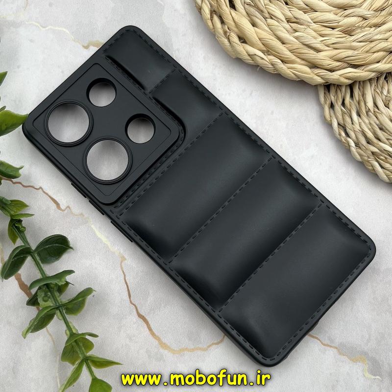 قاب گوشی Redmi Note 13 Pro 4G - Poco M6 Pro 4G شیائومی سیلیکون ژله ای پافر PC زیر بسته محافظ لنز دار مشکی کد 99480