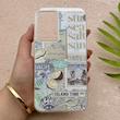 قاب گوشی Galaxy A54 سامسونگ HARD فانتزی دکمه کرومی لنز برجسته دورمات طرح جزیره کیوت کد 158696