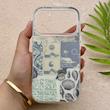 قاب گوشی iPhone 17 Pro آیفون HARD فانتزی دکمه کرومی لنز برجسته دورمات طرح صدف کیوت کد 158838