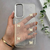 قاب گوشی Galaxy A16 سامسونگ رزینی برجسته اکلیلی Luxury لنز کرومی فانتزی پروانه کد 157401
