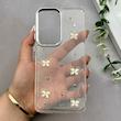 قاب گوشی Galaxy A57 سامسونگ رزینی برجسته اکلیلی Luxury لنز کرومی فانتزی پروانه کد 157414