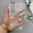 قاب گوشی Galaxy S25 FE سامسونگ رزینی برجسته اکلیلی Luxury لنز کرومی فانتزی پروانه کد 157427