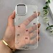 قاب گوشی iPhone 13 - iPhone 14 آیفون رزینی برجسته اکلیلی Luxury لنز کرومی فانتزی پاپیونی کد 157431