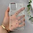 قاب گوشی iPhone 13 - iPhone 14 آیفون رزینی برجسته اکلیلی Luxury لنز کرومی فانتزی پاپیونی کد 157432