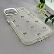 قاب گوشی iPhone 13 - iPhone 14 آیفون رزینی برجسته اکلیلی Luxury لنز کرومی فانتزی پاپیونی کد 157432